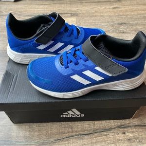 Like new worn once little boys Adidas shoes 13 w/box